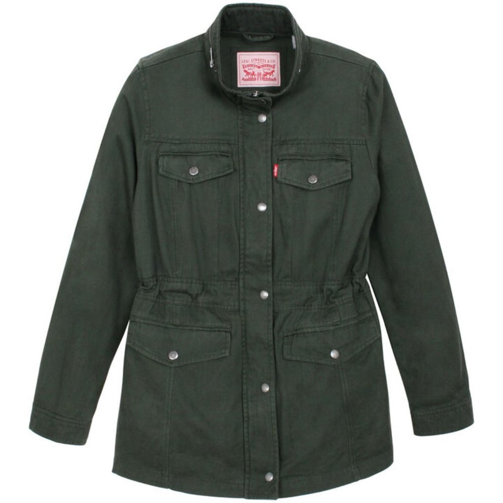 NWT Levi's Army Green Zip-Up Military Jacket Small